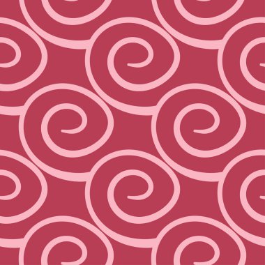 Kırmızı ve soluk pembe geometrik süsleme. Web, Tekstil ve duvar kağıtları için seamless modeli