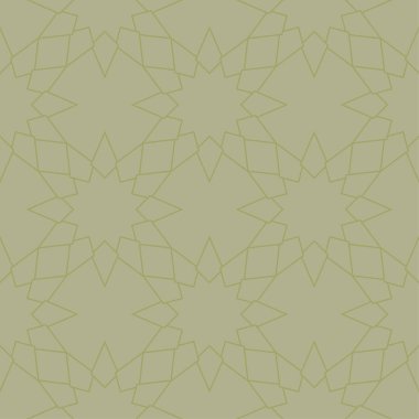 Geometrik süsleme. Zeytin yeşili seamless modeli web, Tekstil ve duvar kağıtları için