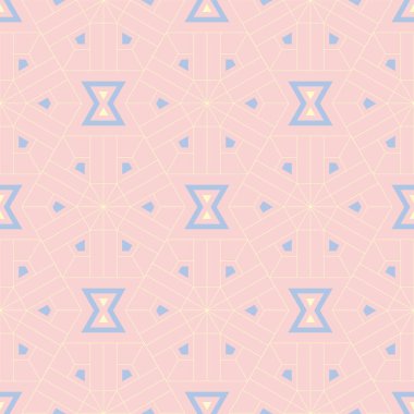 Geometrik sorunsuz pembe. Çok renkli desen duvar kağıtları, Tekstil ve kumaş için