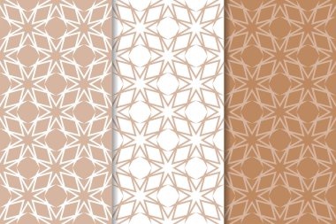 Kahverengi ve beyaz geometrik Dikişsiz desen web, Tekstil ve duvar kağıtları için