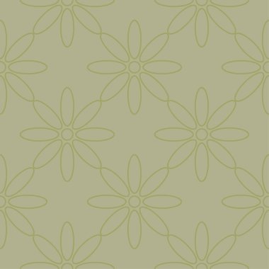 Zeytin yeşili çiçek süsleme. Tekstil ve duvar kağıtları için seamless modeli