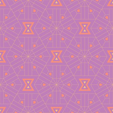 Geometrik menekşe seamless modeli. Parlak renkli arka plan duvar kağıtları, Tekstil ve kumaş için pembe ve sarı öğeler