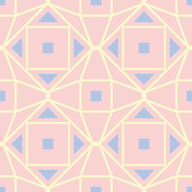 Geometrik sorunsuz pembe. Çok renkli desen duvar kağıtları, Tekstil ve kumaş için