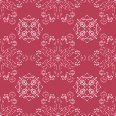 Çiçek kırmızı sorunsuz arka plan bej desenli. Arka plan duvar kağıtları, Tekstil ve kumaş için