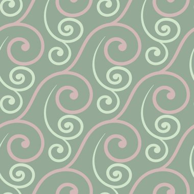 Duvar kağıtları, Tekstil ve kumaş için pembe elemanları ile geometrik yeşil sorunsuz arka plan