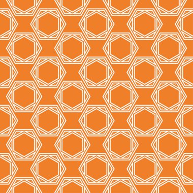 Turuncu geometrik süsleme. Web, Tekstil ve duvar kağıtları için seamless modeli