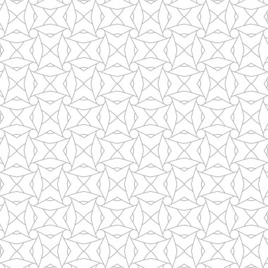 Beyaz arka planda gri geometrik süsleme. Web, Tekstil ve duvar kağıtları için seamless modeli