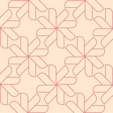 Kırmızı ve bej geometrik süsleme. Web, Tekstil ve duvar kağıtları için seamless modeli