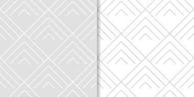 Işık gri geometrik süsler. Web, Tekstil ve duvar kağıtları için dikişsiz desen seti