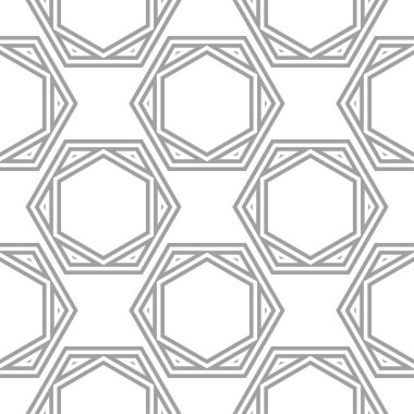 Işık gri geometrik süsleme. Web, Tekstil ve duvar kağıtları için seamless modeli