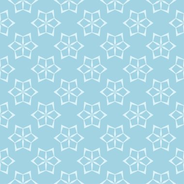 Beyaz ve mavi çiçek süs tasarım. Tekstil ve duvar kağıtları için seamless modeli