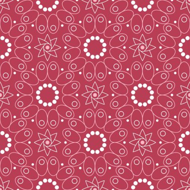 Çiçek seamless modeli. Arka plan duvar kağıtları, Tekstil ve kumaş kırmızı boyalı