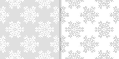 Işık gri çiçek arka planlar. Tekstil ve duvar kağıtları için dikişsiz desen seti