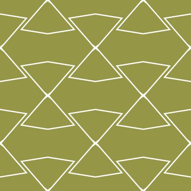 Zeytin yeşili ve beyaz geometrik süsleme. Web, Tekstil ve duvar kağıtları için seamless modeli