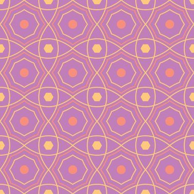 Geometrik sorunsuz arka plan. Bright öğeleri için duvar kağıtları, Tekstil ve kumaş mor arka plan üzerinde renkli