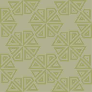 Zeytin yeşili geometrik süsleme. Web, Tekstil ve duvar kağıtları için seamless modeli