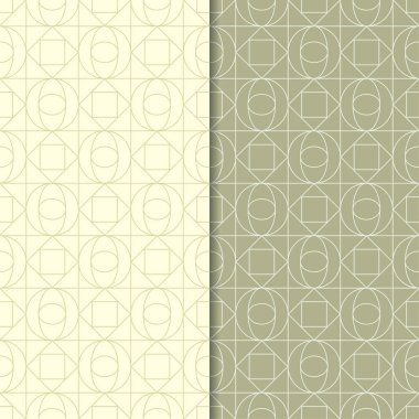 Zeytin yeşili kesintisiz geometrik desenler web, Tekstil ve duvar kağıtları için ayarla