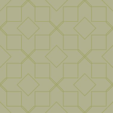 Zeytin yeşili geometrik süsleme. Web, Tekstil ve duvar kağıtları için seamless modeli