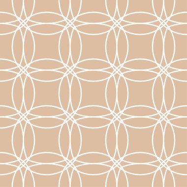Bej ve beyaz geometrik süsleme. Web, Tekstil ve duvar kağıtları için seamless modeli