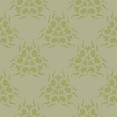 Zeytin yeşili çiçek süsleme. Tekstil ve duvar kağıtları için seamless modeli