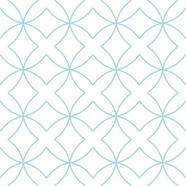 Beyaz ve mavi geometrik yazdırın. Web, Tekstil ve duvar kağıtları için seamless modeli