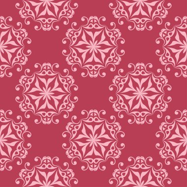 Kiraz pembe çiçek süsleme. Tekstil ve duvar kağıtları için seamless modeli