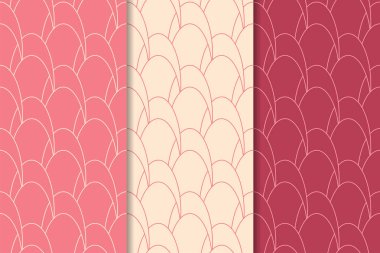 Web, Tekstil ve duvar kağıtları için dikey Dikişsiz desen kiraz kırmızı geometrik dizi