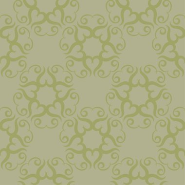 Zeytin yeşili çiçek süs tasarım. Tekstil ve duvar kağıtları için seamless modeli