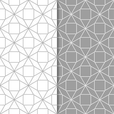 Gri ve beyaz geometrik Dikişsiz desen web, Tekstil ve duvar kağıtları için