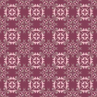 Çiçek seamless modeli. Mor kırmızı arka plan duvar kağıtları, Tekstil ve kumaş çiçek tasarım öğeleri ile