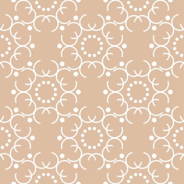 Bej ve beyaz geometrik seamless modeli web, Tekstil ve duvar kağıtları için