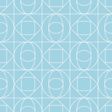 Soluk mavi geometrik baskı. Web, Tekstil ve duvar kağıtları için seamless modeli