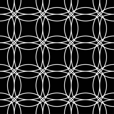 Siyah ve beyaz geometrik süsleme. Web, Tekstil ve duvar kağıtları için seamless modeli