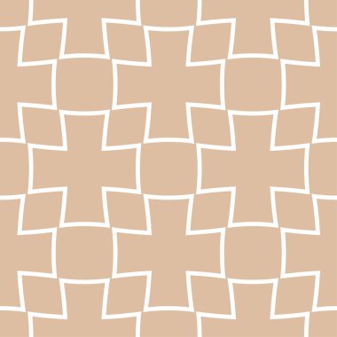 Bej renkli geometrik süsleme. Web, Tekstil ve duvar kağıtları için seamless modeli