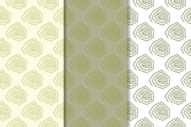 Web, Tekstil ve duvar kağıtları için dikey Dikişsiz desen zeytin yeşil ve beyaz geometrik dizi