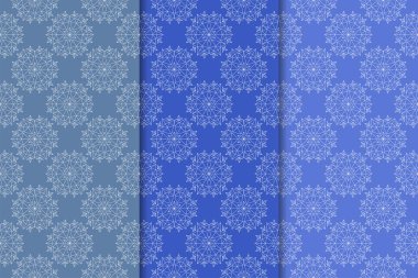 Çiçek süsler kümesi. Mavi dikey Dikişsiz desen. Duvar kağıdı arka plan