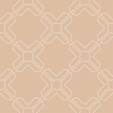 Geometrik süsleme. Bej ve beyaz seamless modeli web, Tekstil ve duvar kağıtları için