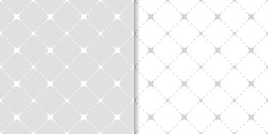 Geometrik süsler kümesi. Web, Tekstil ve duvar kağıtları için ışık gri Dikişsiz desen