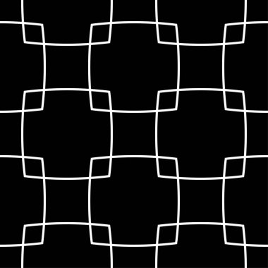 Siyah ve beyaz geometrik süsleme. Web, Tekstil ve duvar kağıtları için seamless modeli
