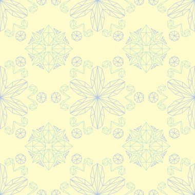 Çiçek bej seamless modeli. Bej renkli arka plan duvar kağıtları, Tekstil ve kumaş için mavi ve yeşil ışık çiçek tasarımları ile