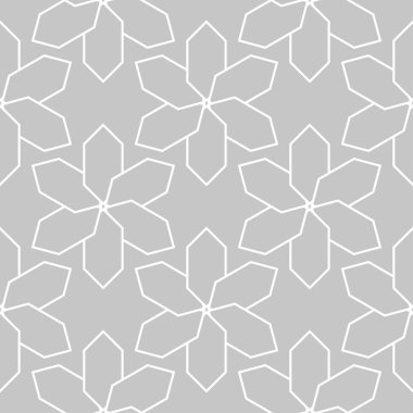 Geometrik süsleme. Işık gri seamless modeli web, Tekstil ve duvar kağıtları için