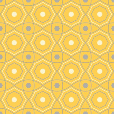 Geometrik seamless modeli. Sarı gri ve beyaz renkli arka plan duvar kağıtları, Tekstil ve kumaş için
