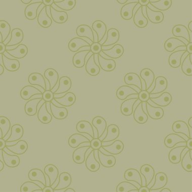 Zeytin yeşili çiçek süs tasarım. Tekstil ve duvar kağıtları için seamless modeli