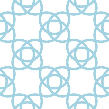 Beyaz ve mavi geometrik yazdırın. Web, Tekstil ve duvar kağıtları için seamless modeli
