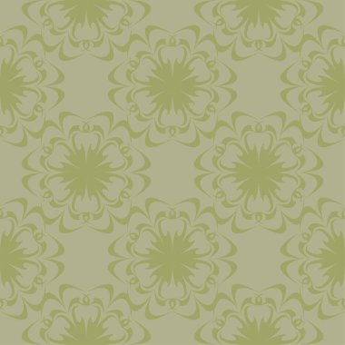 Zeytin yeşili çiçek süs tasarım. Tekstil ve duvar kağıtları için seamless modeli