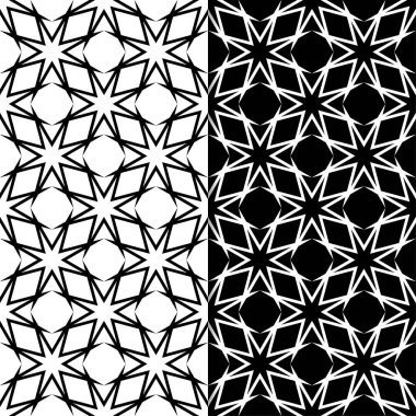 Siyah ve beyaz geometrik Dikişsiz desen web, Tekstil ve duvar kağıtları için