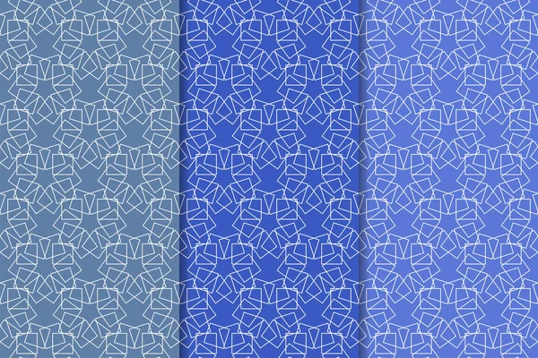 Web, Tekstil ve duvar kağıtları için dikey Dikişsiz desen mavi geometrik dizi