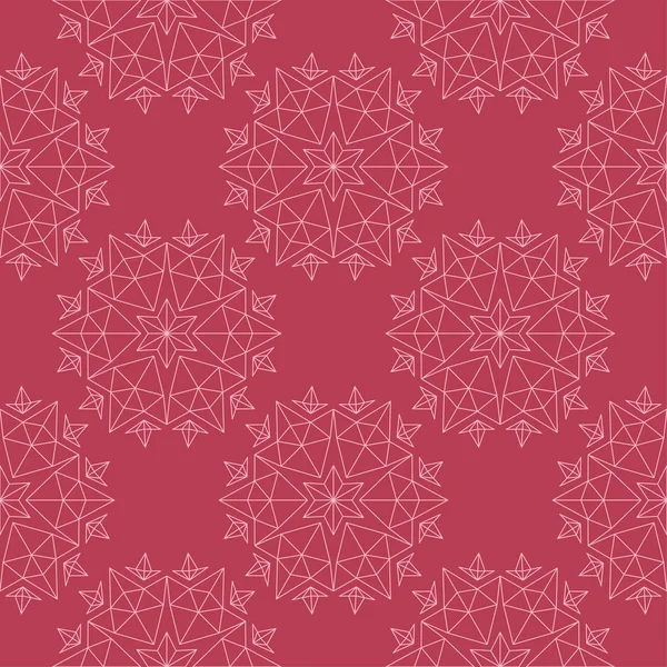 Kırmızı zemin üzerine çiçek süsleme. Tekstil ve duvar kağıtları için seamless modeli