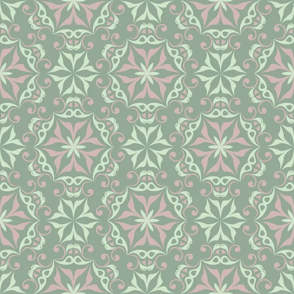 Yeşil çiçek arka plan. Duvar kağıtları, Tekstil ve kumaş için çiçek tasarımları ile Seamless modeli