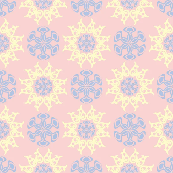 Çiçek sorunsuz arka plan. Duvar kağıtları, Tekstil ve kumaş için pembe, mavi ve sarı çiçek deseni